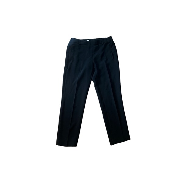 Women 4 Aritzia Wilfred Darontal Pull-On Black Trousers Crepe Dress Pants - Picture 1 of 5